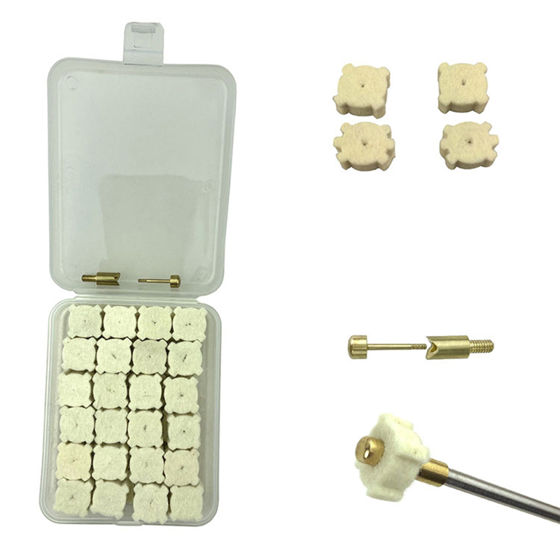 Gyapjú csillagok pisztolykamra tisztításhoz Opp műanyag tok csomag